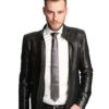 Black Leather Jacket - Görsel 3